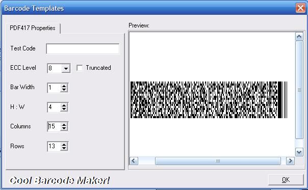 Driver license barcode data generator
